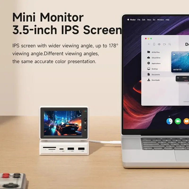CosoraHome Mini PC Monitor 3.5" IPS Tiny Screen, Big Use Cases