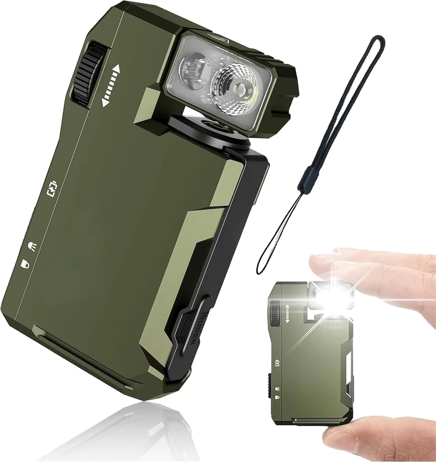 CosoraHome G5 Rechargeable EDC Flashlight – 400 Lumens Dual Light Mini Torch with RGB & Magnetic Tail