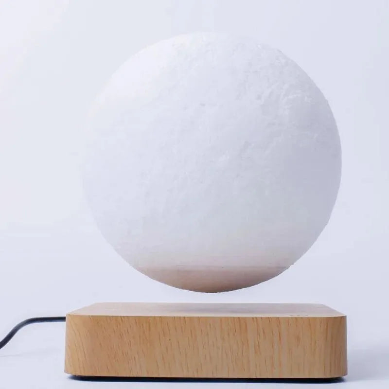 CosoraHome Levitating Moon Lamp – 3D LED Floating Light with Wooden Base & 3 Colors