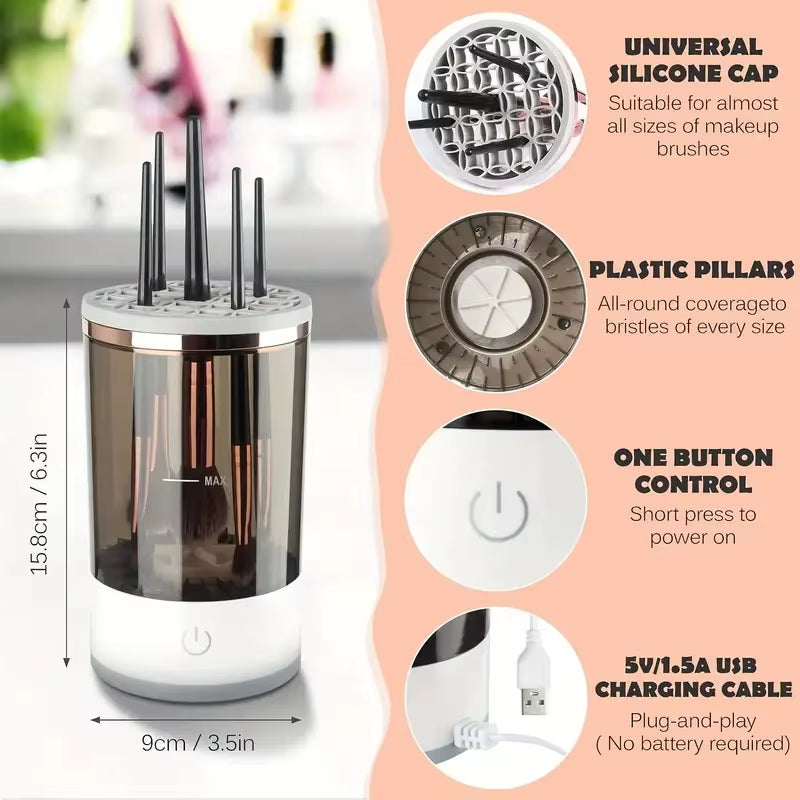 CosoraHome Electric Makeup Brush Cleaner – USB Quick Cleaning Machine