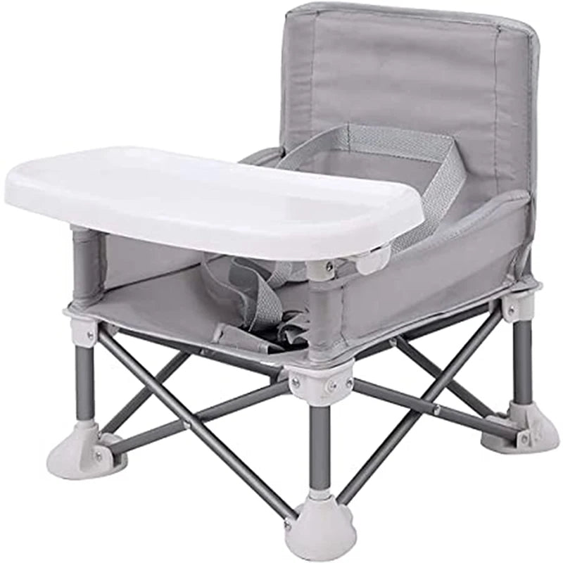 CosoraHome Baby Foldable Dining Chair – Portable Feeding Seat with Tray & Safety Belt