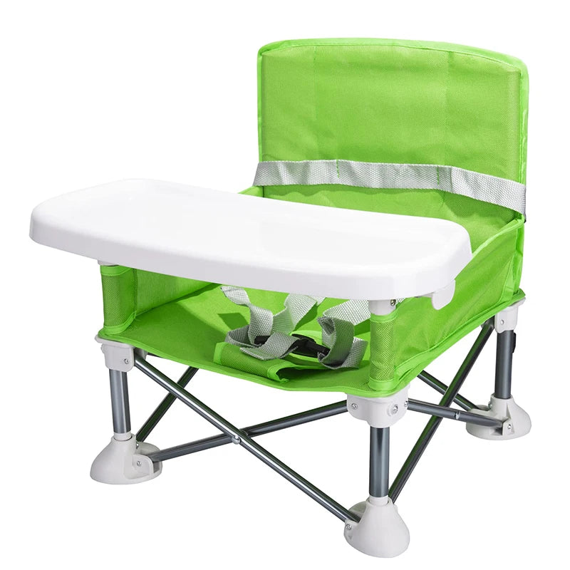 CosoraHome Baby Foldable Dining Chair – Portable Feeding Seat with Tray & Safety Belt