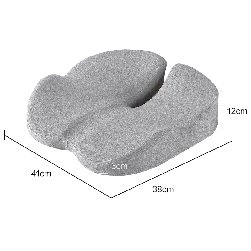 CosoraHome Memory Foam Seat Cushion – Orthopedic Non-Slip Chair Pad for Back Pain Relief