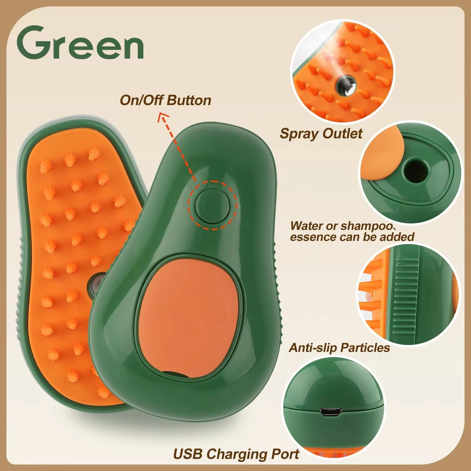 CosoraHome™ 3-in-1 Pet Grooming Brush – Steam, Comb & Massage