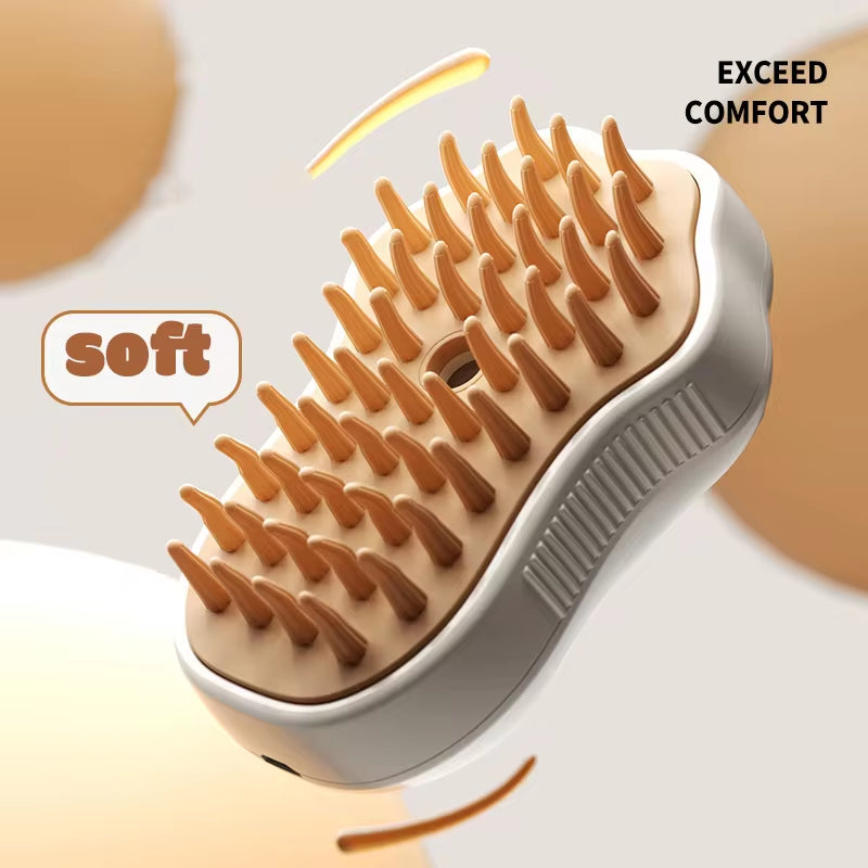 CosoraHome™ 3-in-1 Pet Grooming Brush – Steam, Comb & Massage