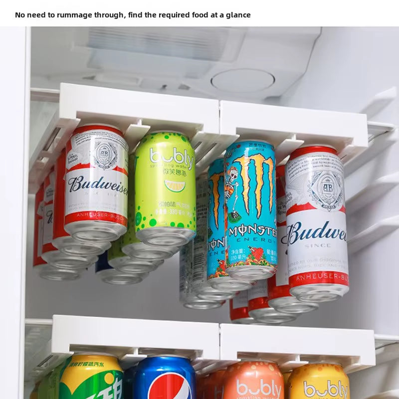CosoraHome Refrigerator Storage Drawer – Plastic Soda Can & Beverage Organizer Rack for Kitchen & Cabinet