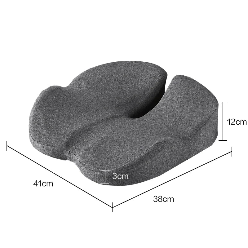 CosoraHome Memory Foam Seat Cushion – Orthopedic Non-Slip Chair Pad for Back Pain Relief