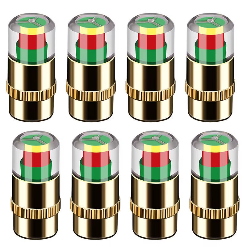 CosoraHome Tire Pressure Monitor Caps – 4/8PCS Auto Sensor Valve Indicators