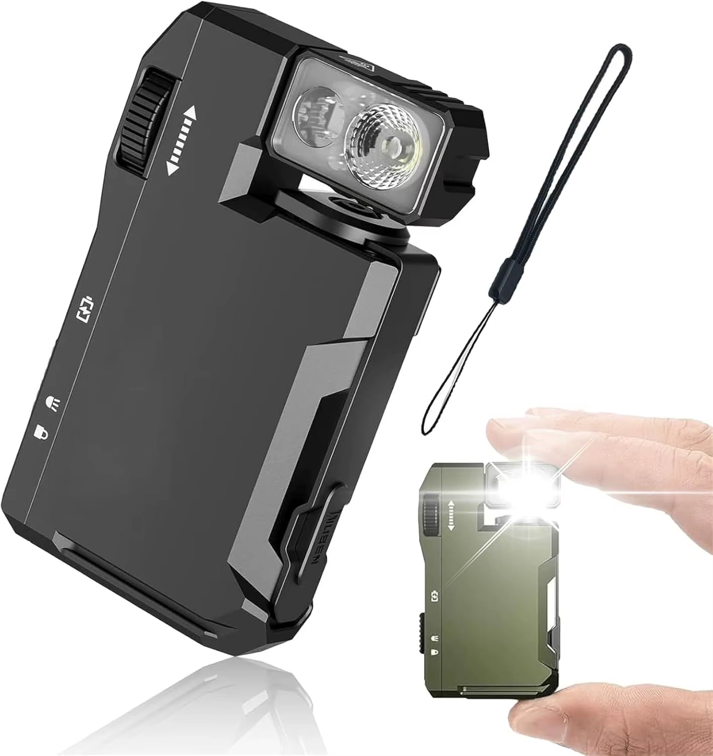 CosoraHome G5 Rechargeable EDC Flashlight – 400 Lumens Dual Light Mini Torch with RGB & Magnetic Tail