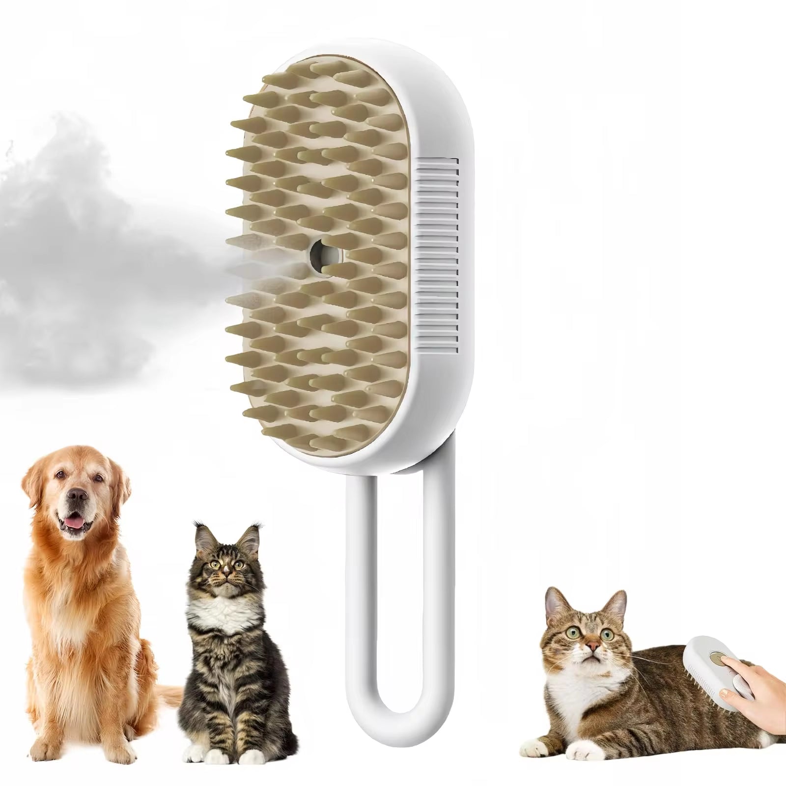 CosoraHome™ 3-in-1 Pet Grooming Brush – Steam, Comb & Massage