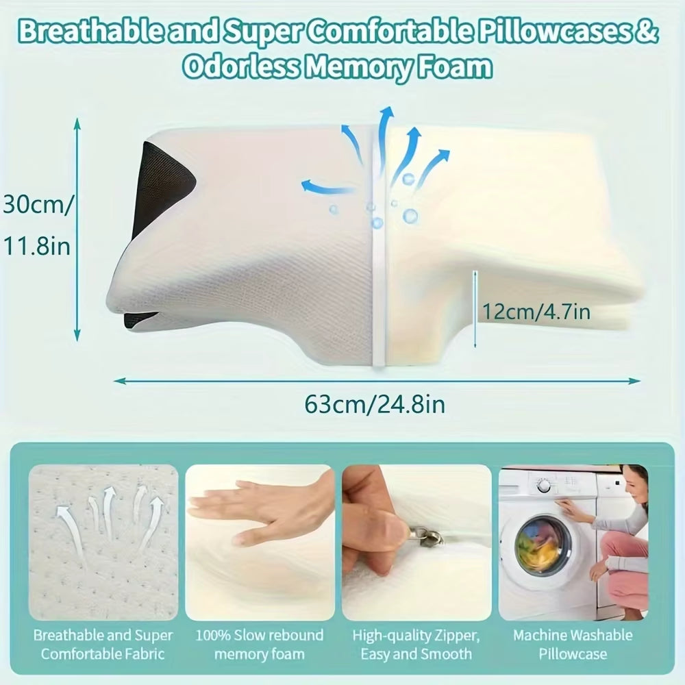 CosoraHome Ergonomic Cotton Snack Pillow – Soft Lightweight Support for All Sleep Positions
