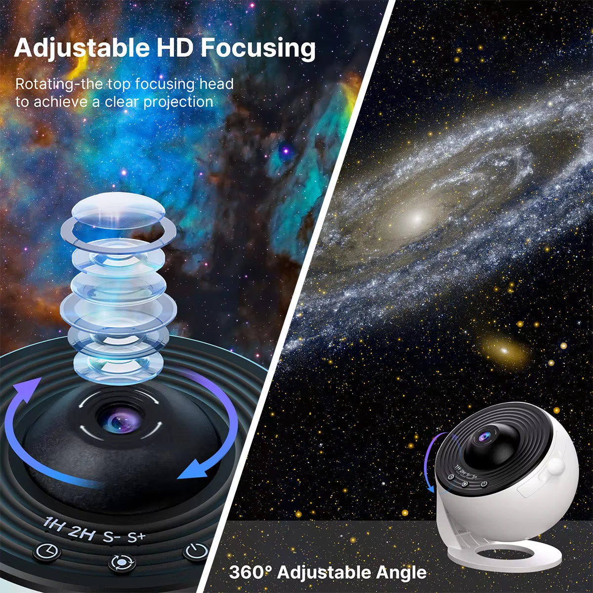 CosoraHome 13-in-1 Galaxy Projector – Star, Aurora & Planetarium Night Light for Bedroom