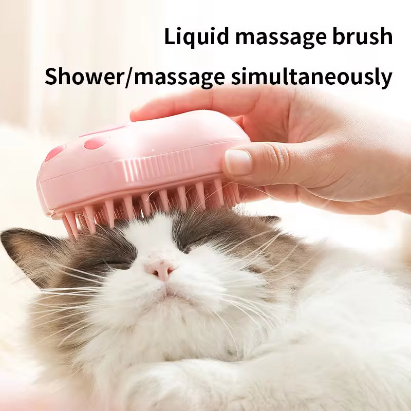 CosoraHome™ 3-in-1 Pet Grooming Brush – Steam, Comb & Massage