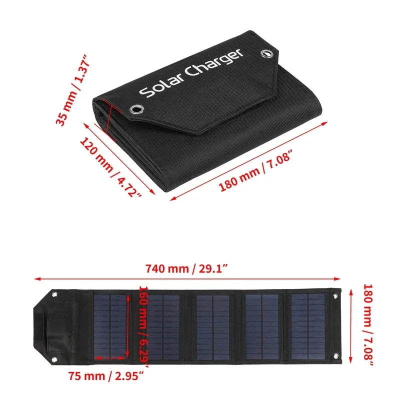 CosoraHome Foldable Solar Panel – 60W/80W/100W Portable Outdoor Charger