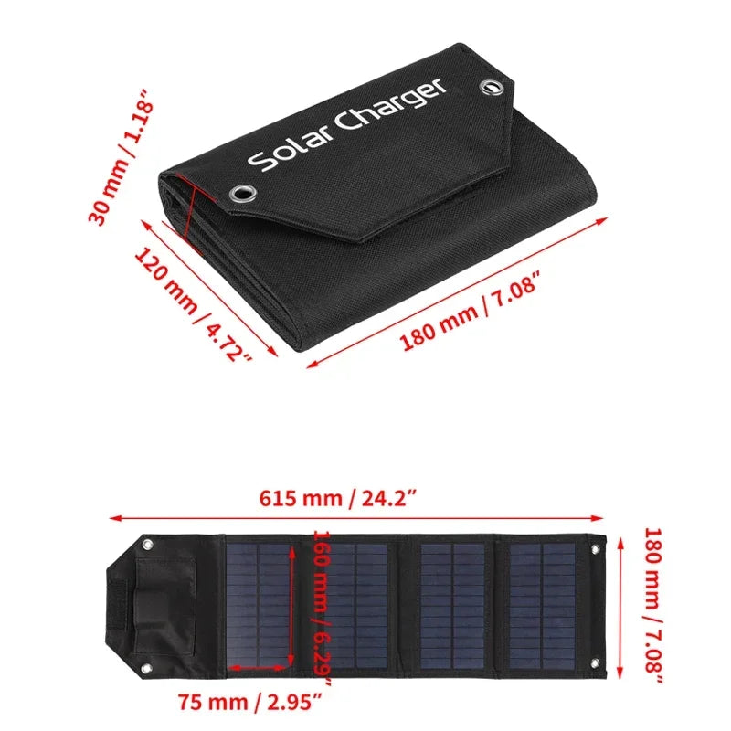 CosoraHome Foldable Solar Panel – 60W/80W/100W Portable Outdoor Charger