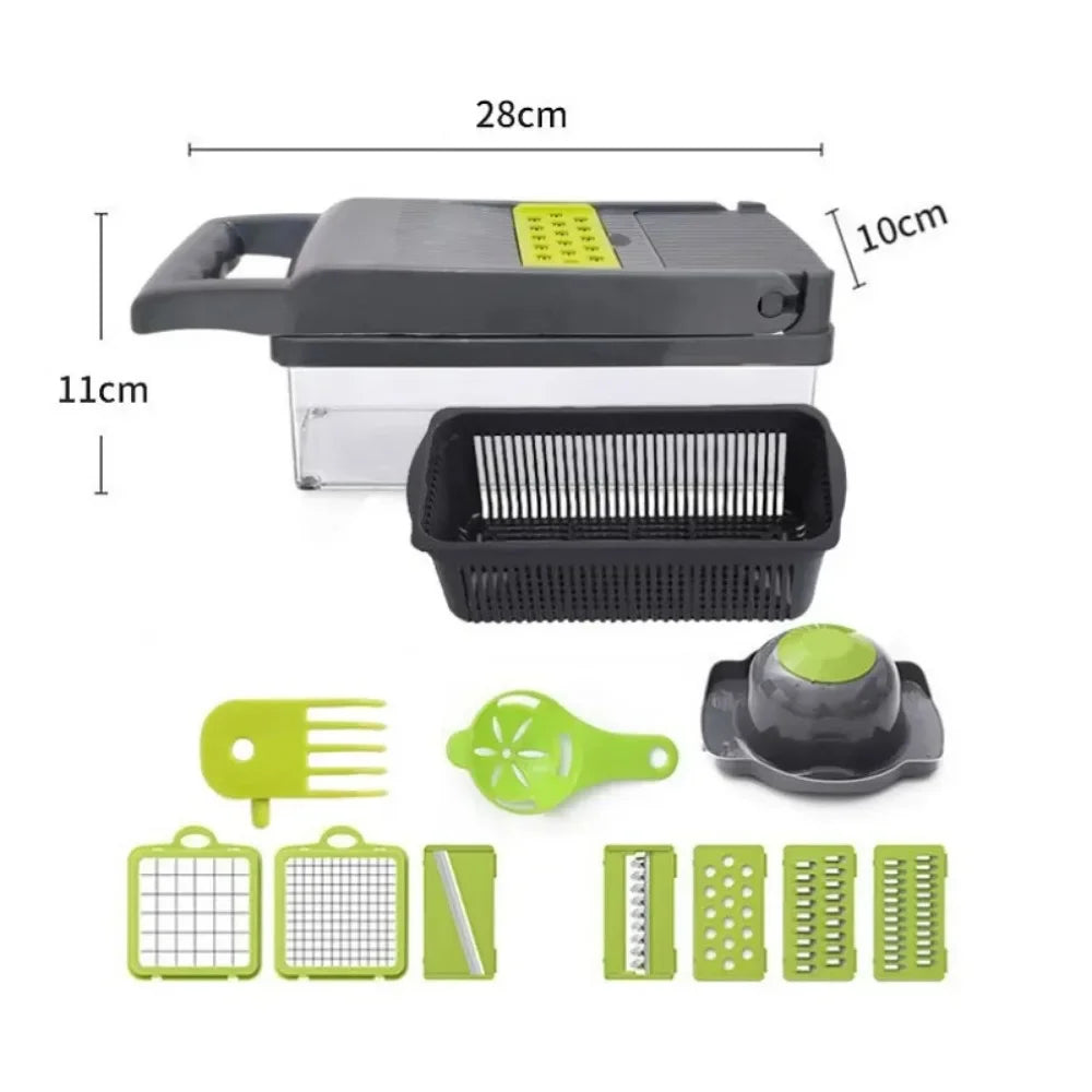 CosoraHome 14/16-in-1 Vegetable Chopper – Multi-Functional Slicer & Dicer