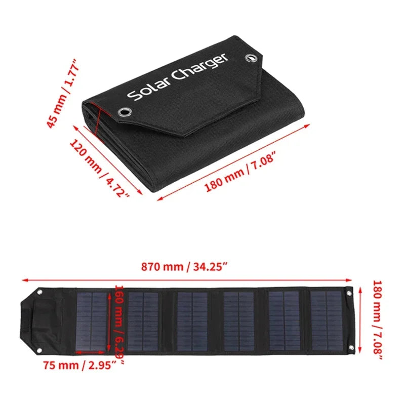 CosoraHome Foldable Solar Panel – 60W/80W/100W Portable Outdoor Charger
