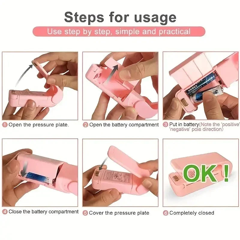 CosoraHome Mini Heat Bag Sealer – Portable Handheld Plastic Food Bag Sealing Machine
