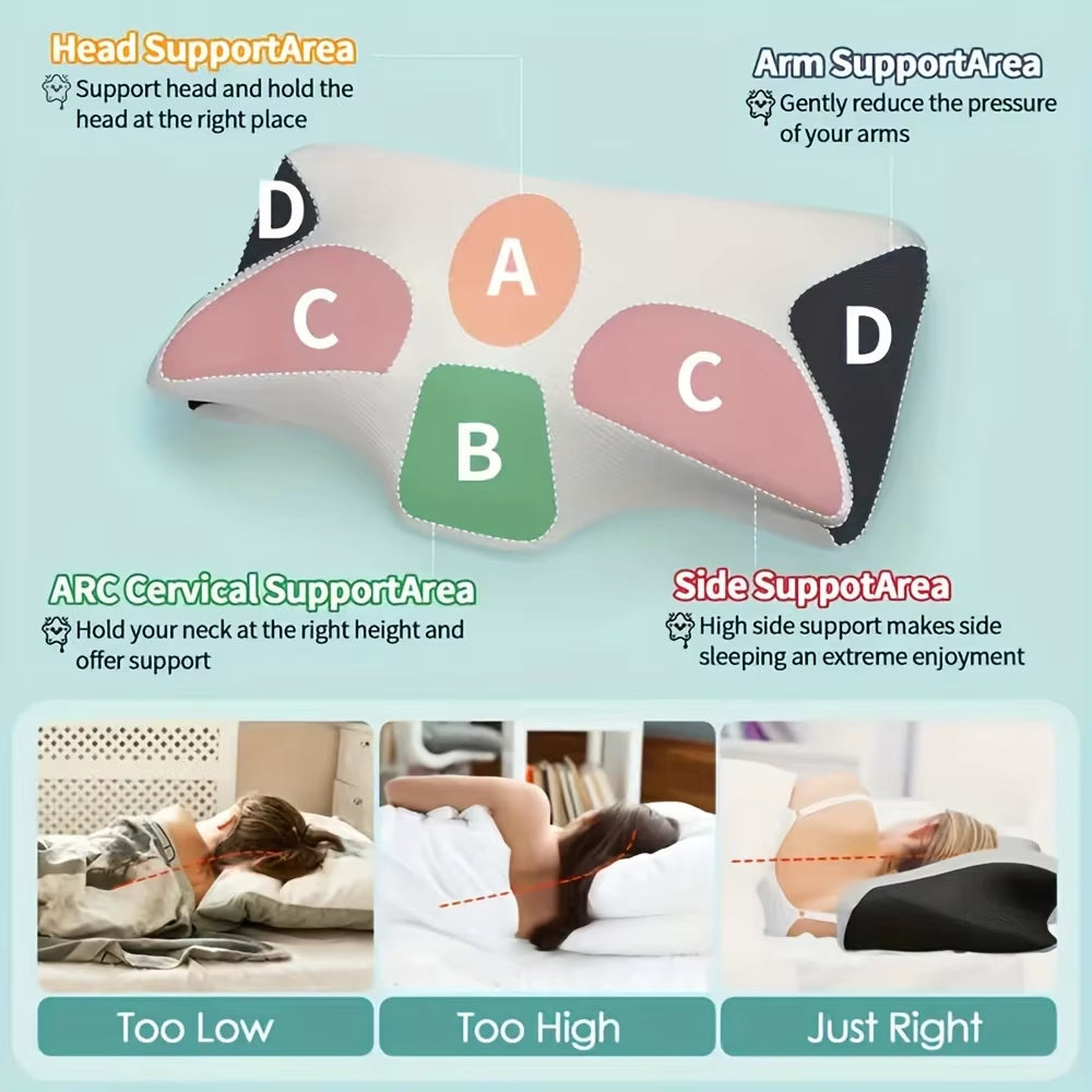 CosoraHome Ergonomic Cotton Snack Pillow – Soft Lightweight Support for All Sleep Positions