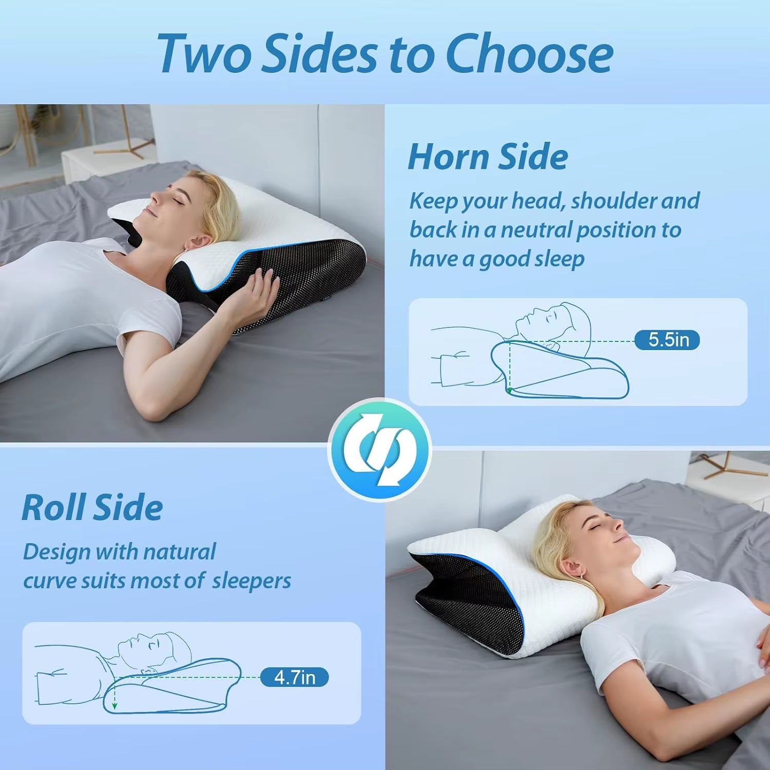 CosoraHome Ergonomic Cotton Snack Pillow – Soft Lightweight Support for All Sleep Positions