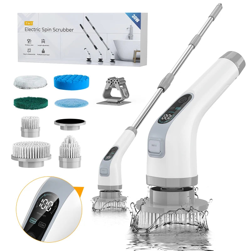 CosoraHome Cordless Electric Spin Brush – 7-in-1 Multi-Surface Cleaning Tool