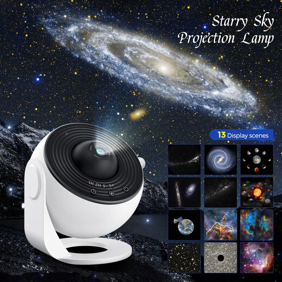CosoraHome 13-in-1 Galaxy Projector – Star, Aurora & Planetarium Night Light for Bedroom