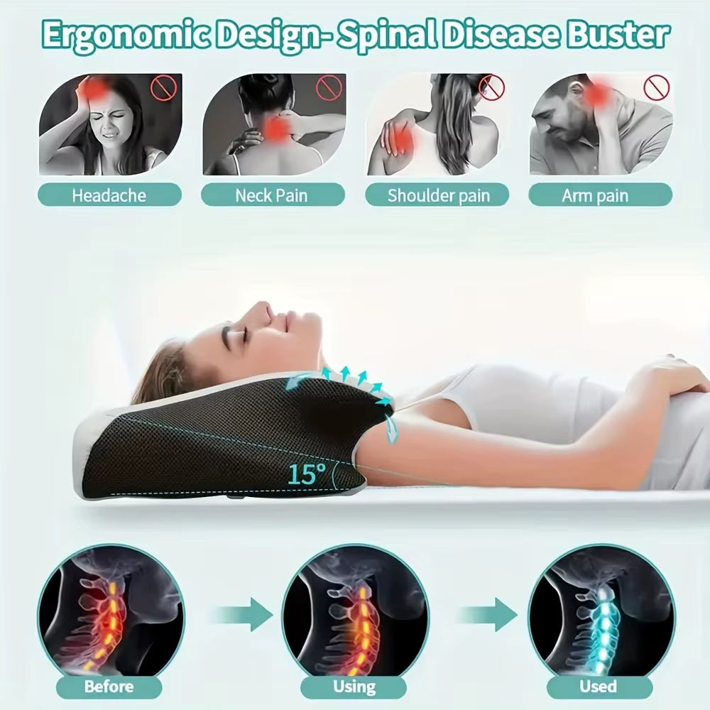 CosoraHome Ergonomic Cotton Snack Pillow – Soft Lightweight Support for All Sleep Positions