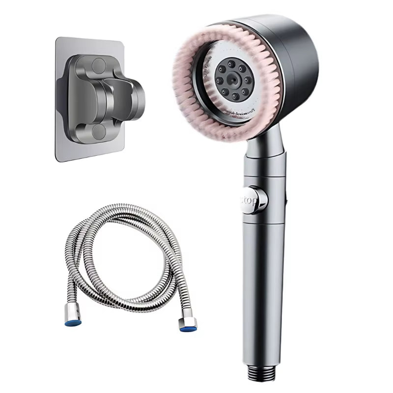 CosoraHome Turbocharged Shower Head – High Pressure Spa Nozzle with 5 Modes & Stop Button