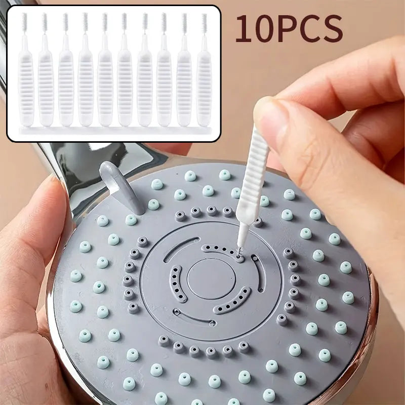 CosoraHome Shower Head Cleaning Brushes – 10PCS Anti-Clog Tool Set for Bathroom & Kitchen