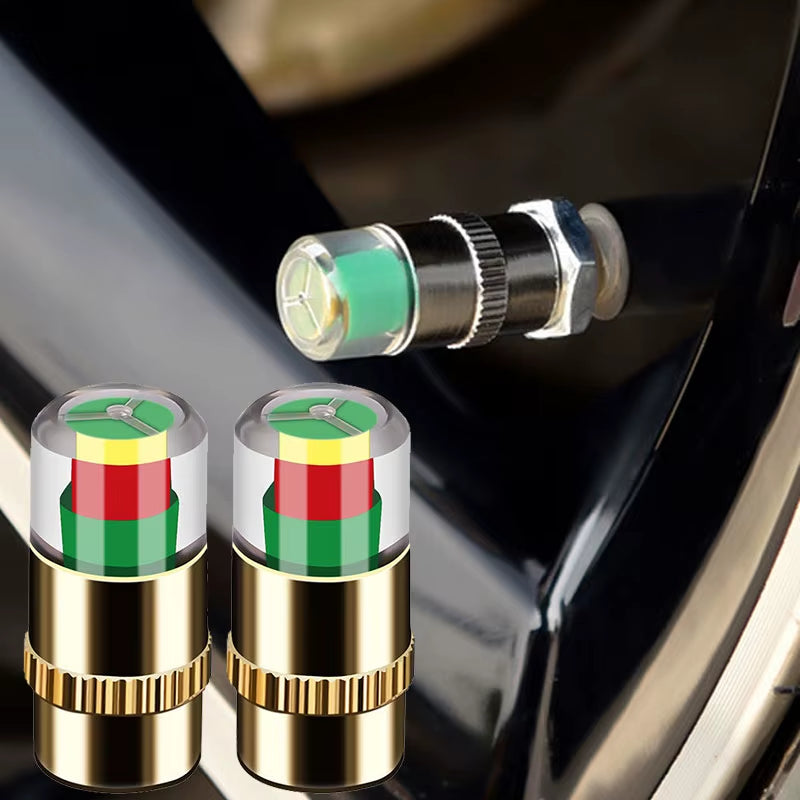 CosoraHome Tire Pressure Monitor Caps – 4/8PCS Auto Sensor Valve Indicators