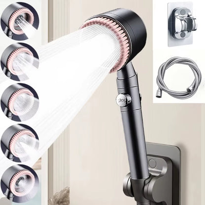 CosoraHome Turbocharged Shower Head – High Pressure Spa Nozzle with 5 Modes & Stop Button