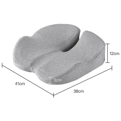 CosoraHome Memory Foam Seat Cushion – Orthopedic Non-Slip Chair Pad for Back Pain Relief