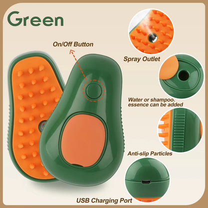 CosoraHome™ 3-in-1 Pet Grooming Brush – Steam, Comb & Massage