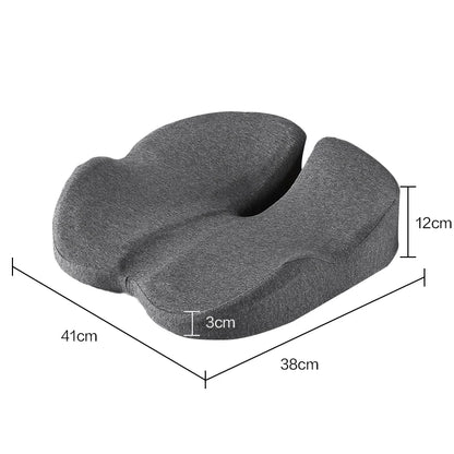 CosoraHome Memory Foam Seat Cushion – Orthopedic Non-Slip Chair Pad for Back Pain Relief