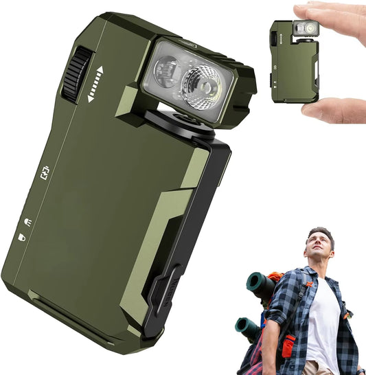 CosoraHome G5 Rechargeable EDC Flashlight – 400 Lumens Dual Light Mini Torch with RGB & Magnetic Tail