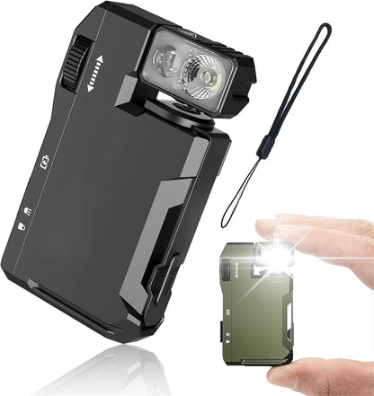 CosoraHome G5 Rechargeable EDC Flashlight – 400 Lumens Dual Light Mini Torch with RGB & Magnetic Tail