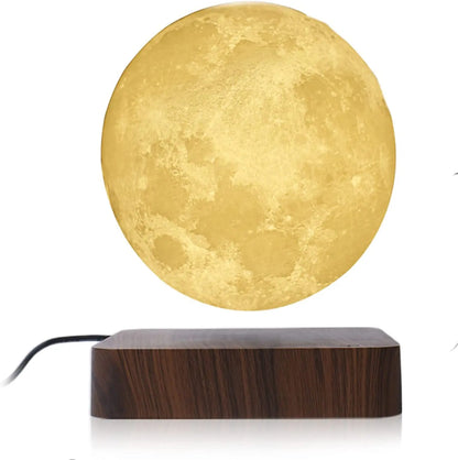 CosoraHome Levitating Moon Lamp – 3D LED Floating Light with Wooden Base & 3 Colors