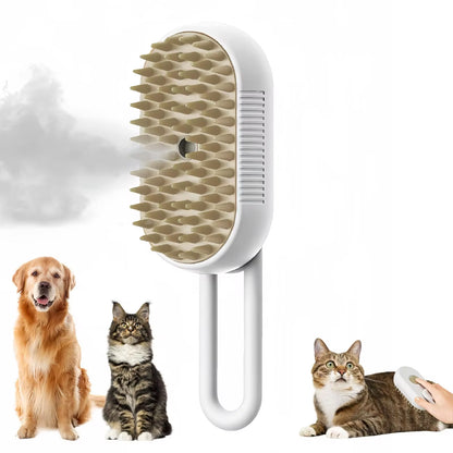 CosoraHome™ 3-in-1 Pet Grooming Brush – Steam, Comb & Massage