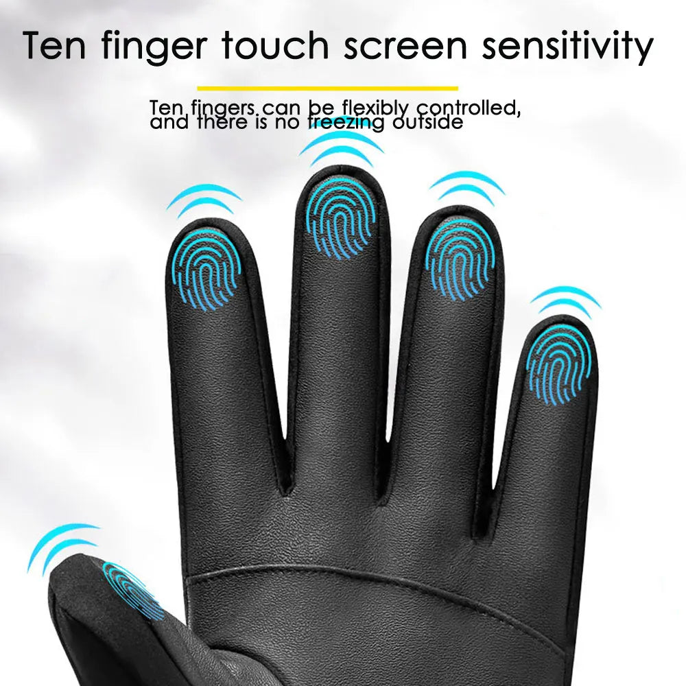CosoraHome Winter Cycling Gloves – Waterproof Touchscreen Warm Sports Ski Gloves