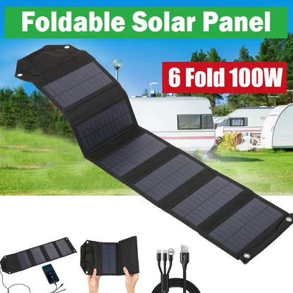 CosoraHome Foldable Solar Panel – 60W/80W/100W Portable Outdoor Charger