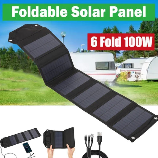 CosoraHome Foldable Solar Panel – 60W/80W/100W Portable Outdoor Charger