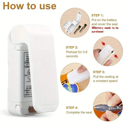 CosoraHome Mini Heat Bag Sealer – Portable Handheld Plastic Food Bag Sealing Machine