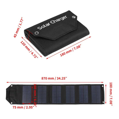 CosoraHome Foldable Solar Panel – 60W/80W/100W Portable Outdoor Charger
