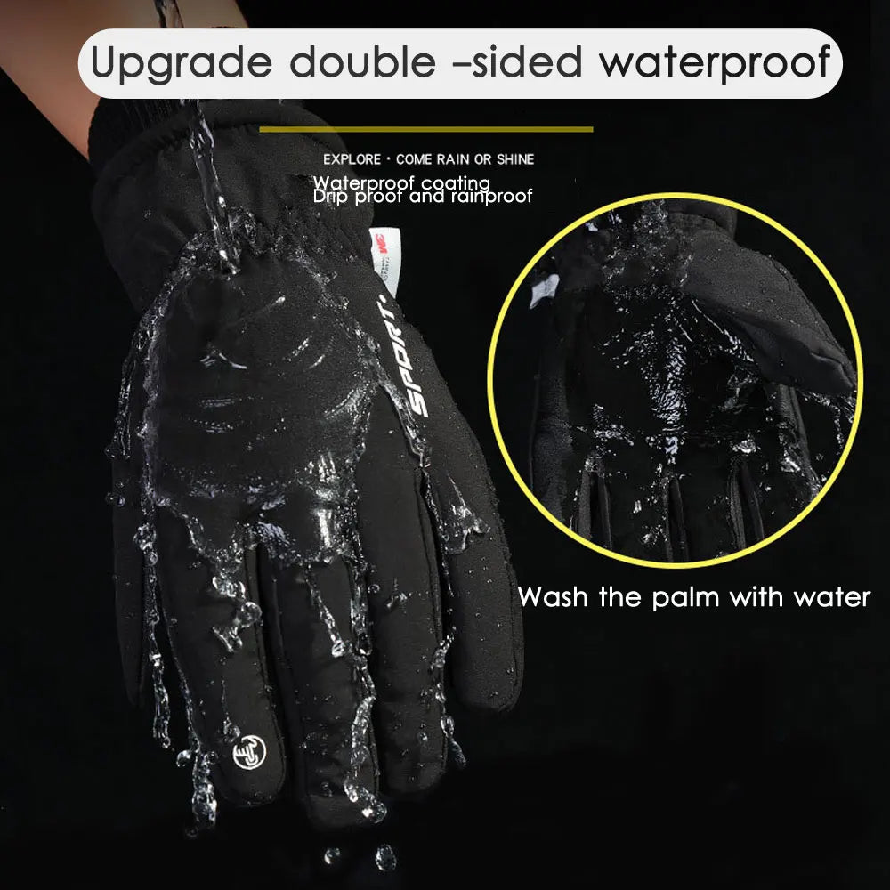 CosoraHome Winter Cycling Gloves – Waterproof Touchscreen Warm Sports Ski Gloves