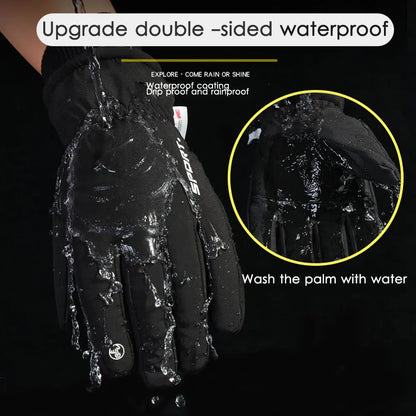 CosoraHome Winter Cycling Gloves – Waterproof Touchscreen Warm Sports Ski Gloves