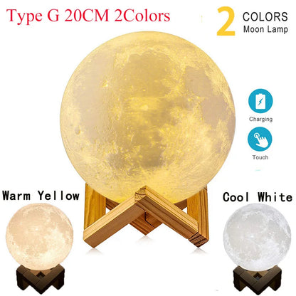 CosoraHome Levitating Moon Lamp – 3D LED Floating Light with Wooden Base & 3 Colors