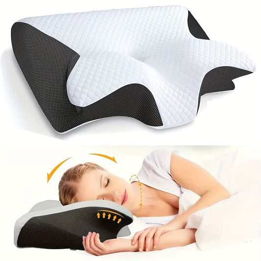 CosoraHome Ergonomic Cotton Snack Pillow – Soft Lightweight Support for All Sleep Positions